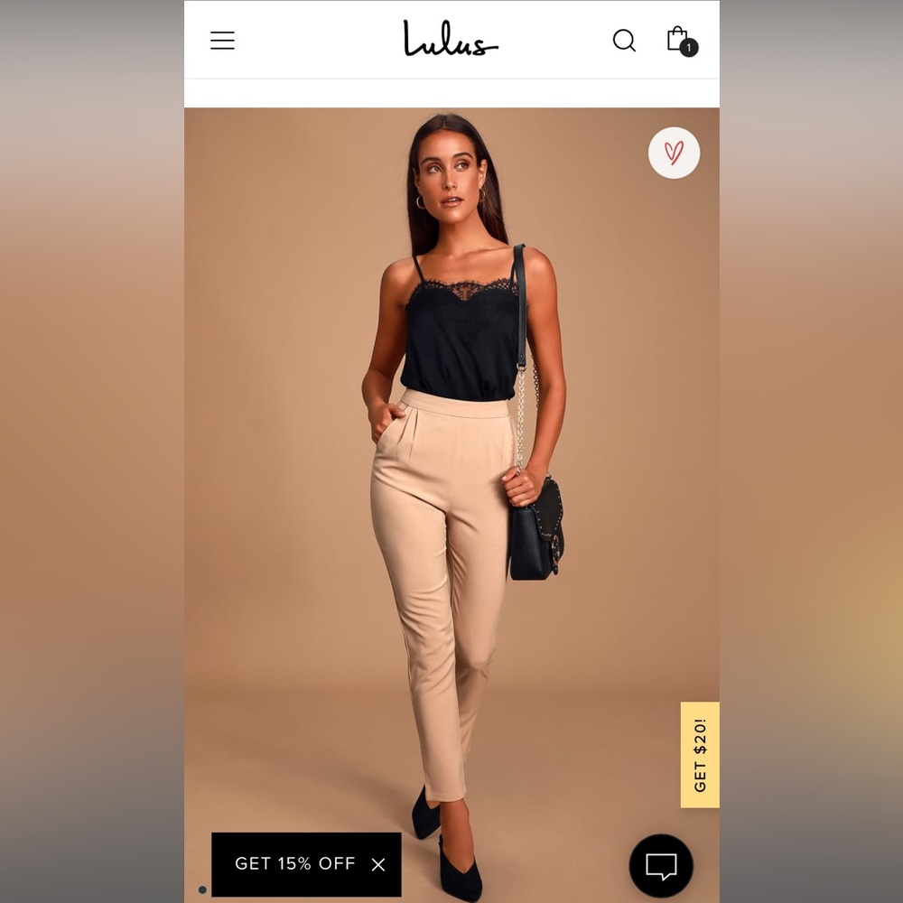 Lulus High Waisted Khaki Dress Pants